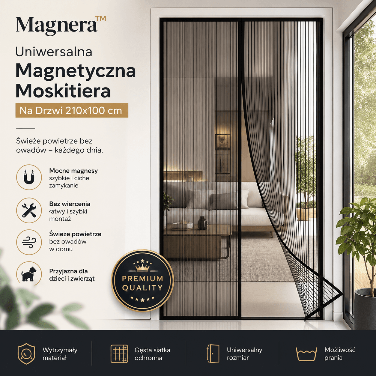 Magnera™ Uniwersalna Magnetyczna Moskitiera Na Drzwi